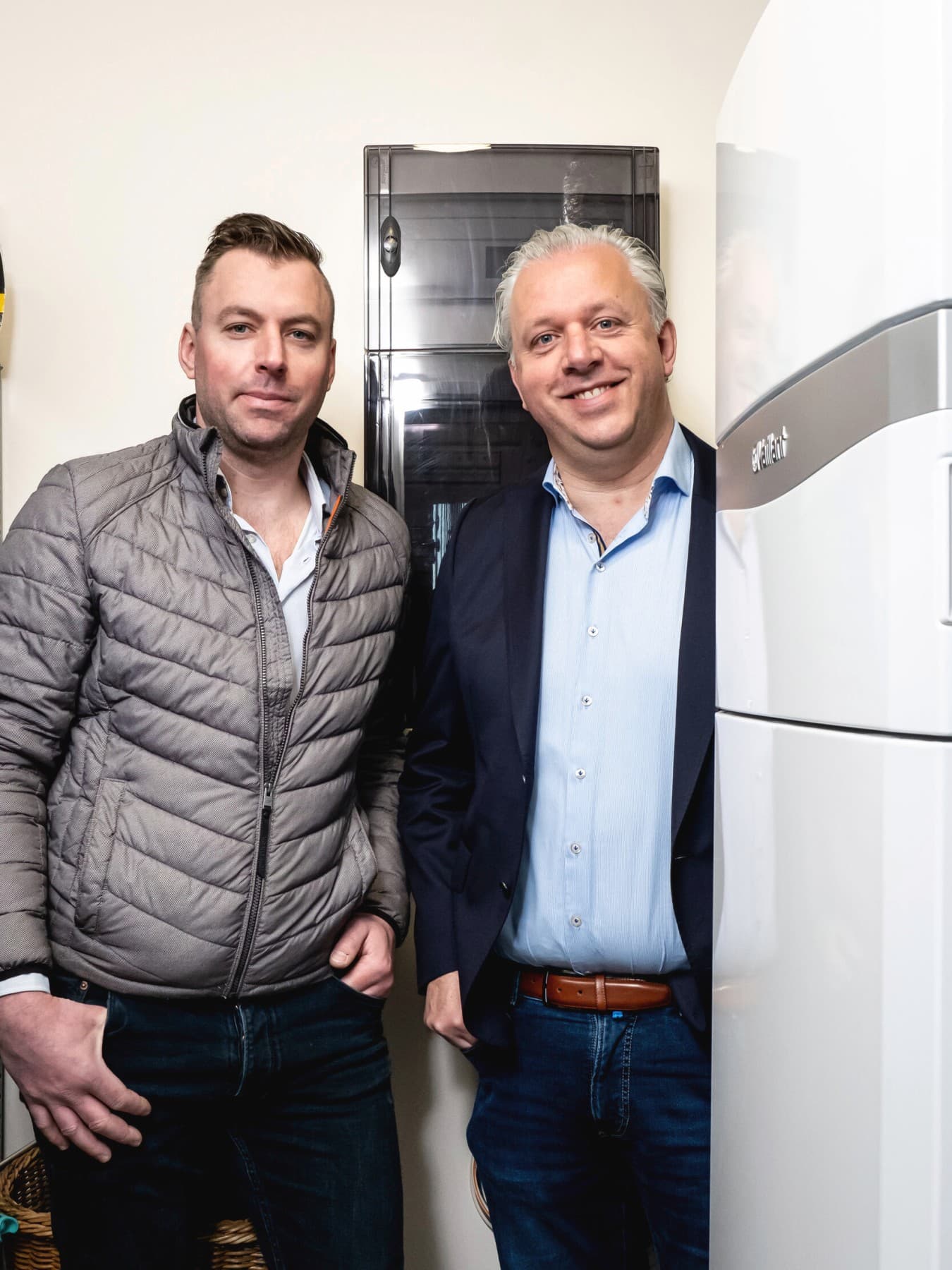 Josan Erens (installateur) et Erwin Beerts (Account Manager Vaillant)