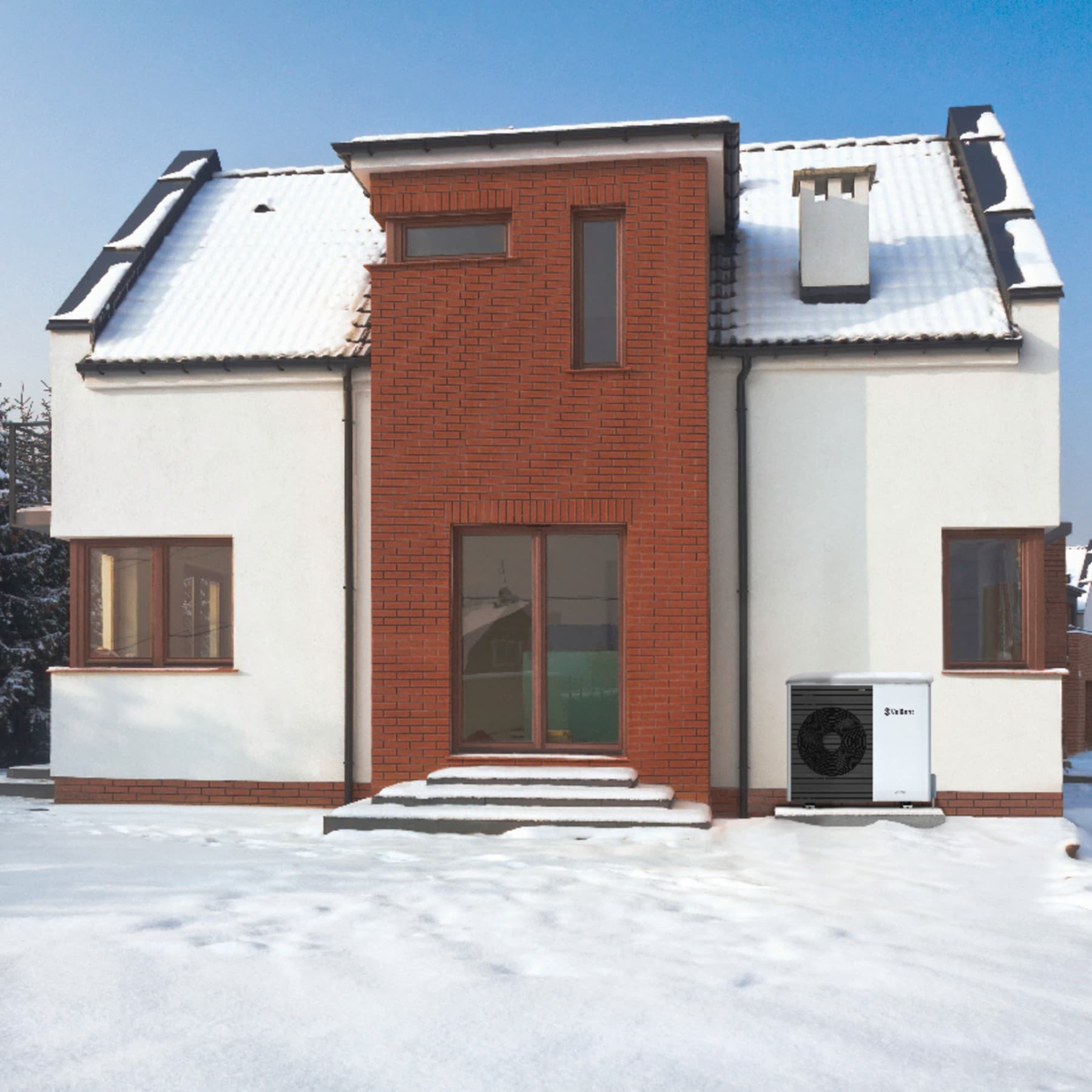 Pompe à chaleur dans la neige