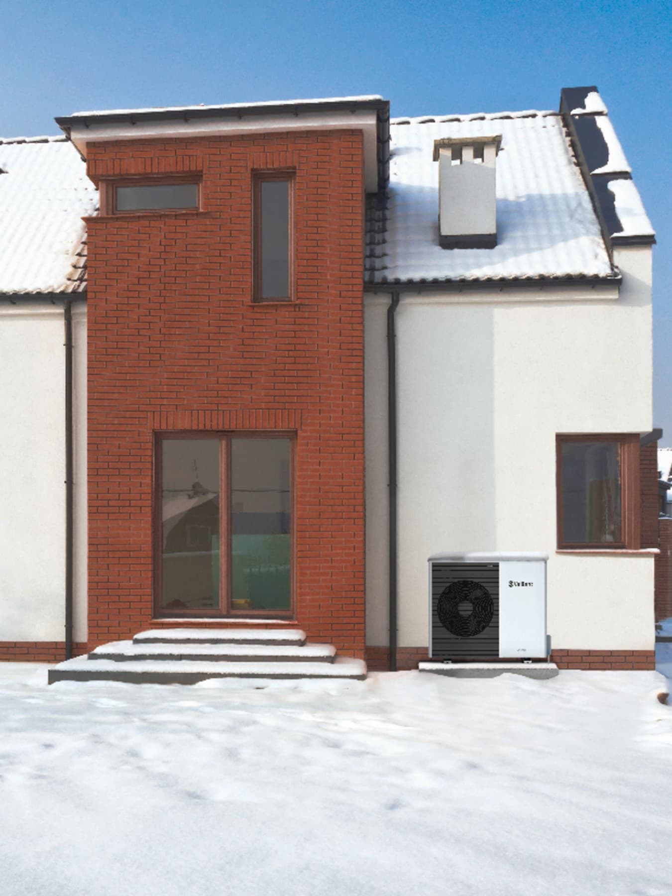 Pompe à chaleur dans la neige