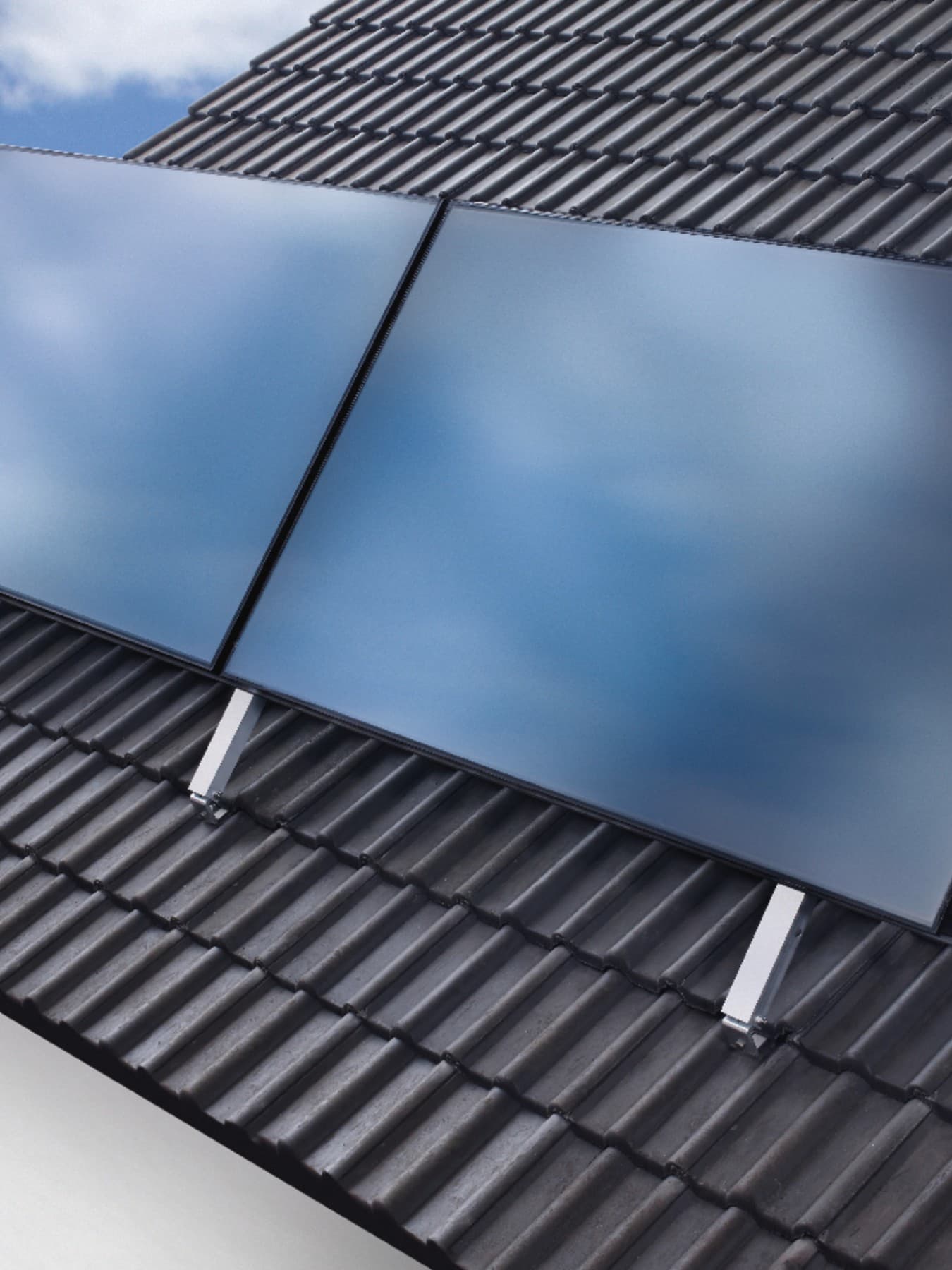 Panneaux solaires sur un toit
