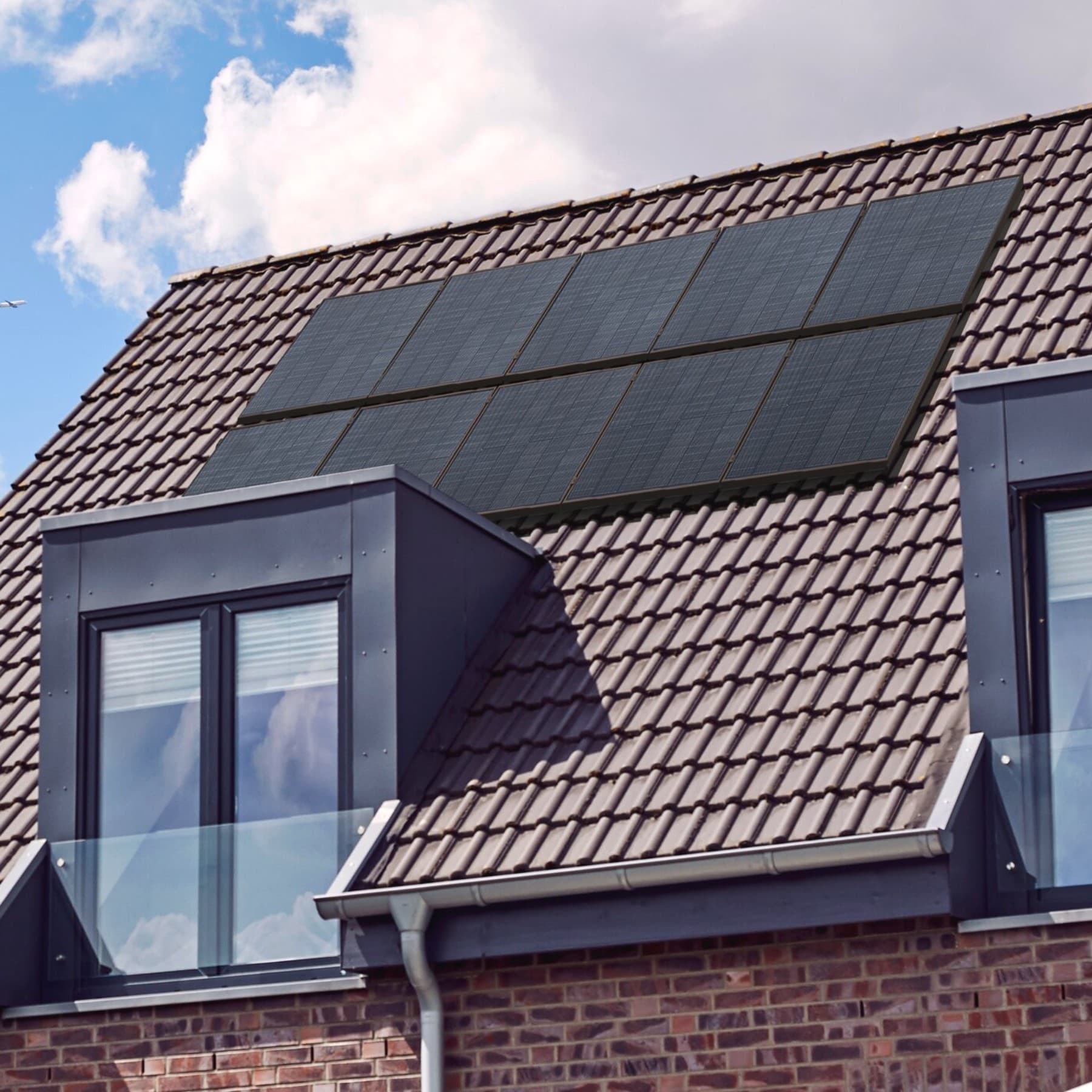 Panneaux solaires sur un toit