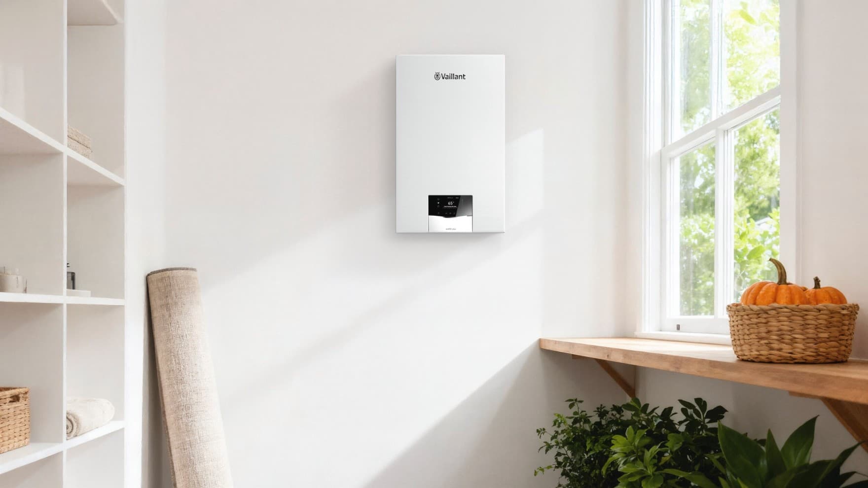 Chaudière murale à gaz ecoTEC plus dans une habitation
